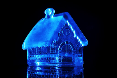 a picture of a frozen gingerbread house